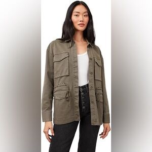 NWT Rails Evan Moss Green Utility Military Style Cotton Blend Jacket Size Small